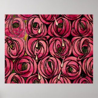 Affiche Rose, peinture fine art de Charles Mackintosh