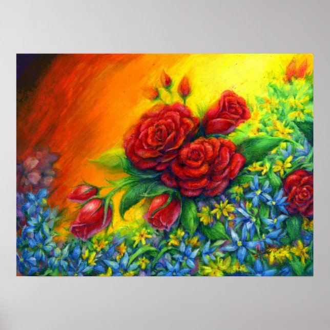 Affiche Rose Plumage (Devant)