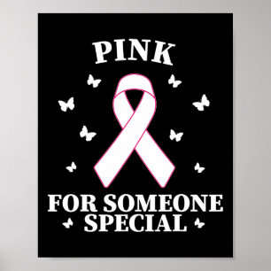 Affiche Rose pour quelqu'un de spécial Monde du cancer du