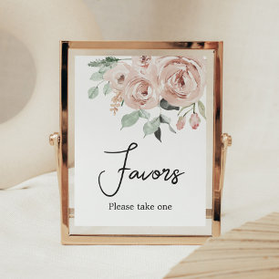Affiche Rose Poussiéreuse Rose C'est une fille Faveurs de