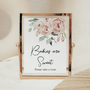 Affiche Rose Poussiéreuse Rose C'est une fille Les bébés s