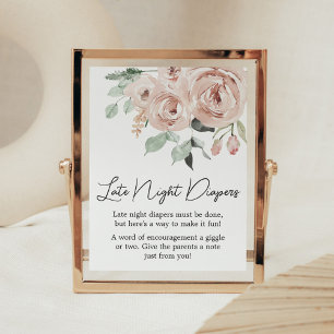 Affiche Rose Poussiéreux Rose C'est une fille Couches de n
