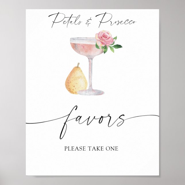 Affiche Rosé prosecco - cadeaux de mariage, prenez-en un  (Devant)