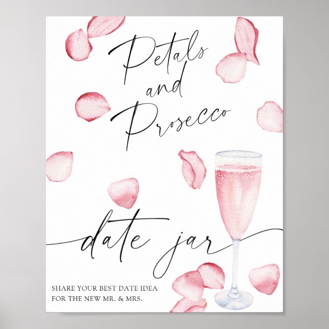 Affiche Rose Prosecco - idées de la nuit du jour. Nuptiale (Devant)