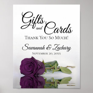 Affiche Rose prune classe Gifts & Cartes Panneau de mariag