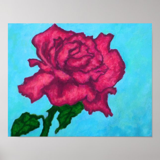 Affiche Rose rose (Devant)