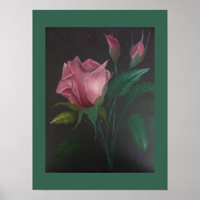 Affiche Rose Rose et Rosettes (Devant)