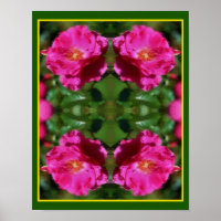 Rose rose Peinture Abstraite Fleur Art