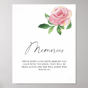Affiche Rose - souvenirs avec la mariée