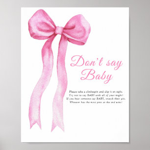 Affiche Rose un arc - Ne dis pas bébé