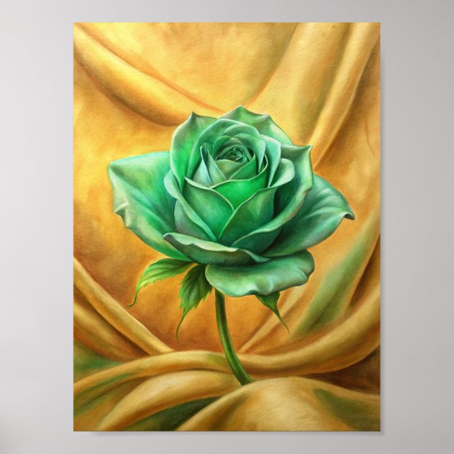 Affiche Rose vert (Devant)