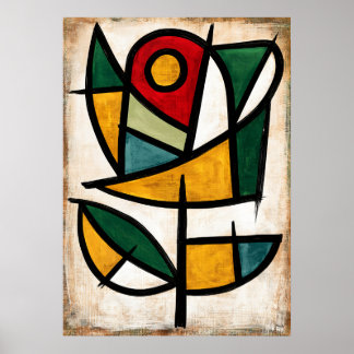 Affiche Rose verte Midori Bara Abstraction tribale