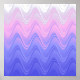 Affiche Rose Violet Abstrait Ondulé