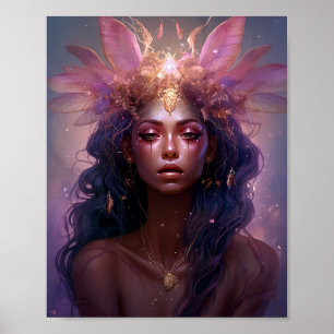 Affiche Rose violet Fairy Queen Imaginaire Art