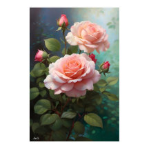 Rose | WallArt | Style de peinture à l'huile