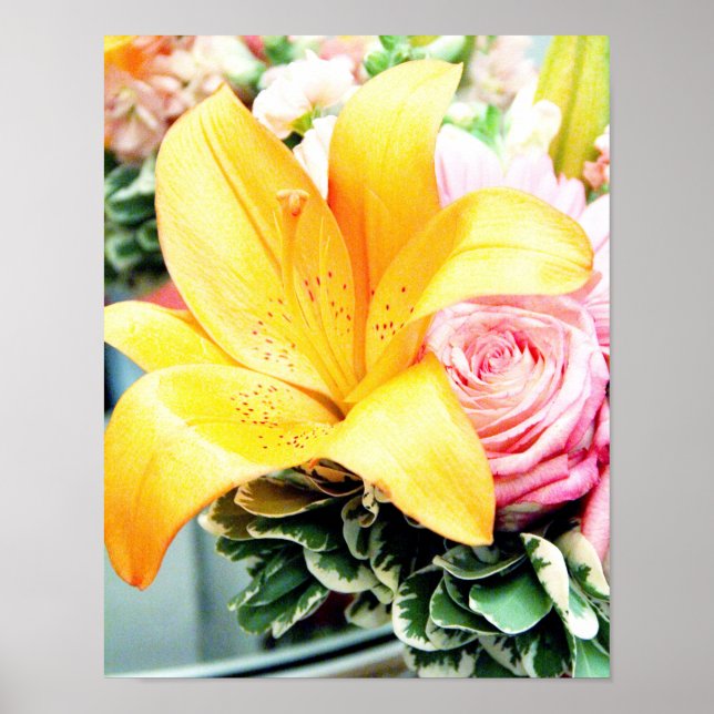 Affiche rose weding flower star (Devant)