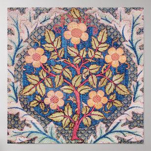 Affiche Rose Wreath, William Morris