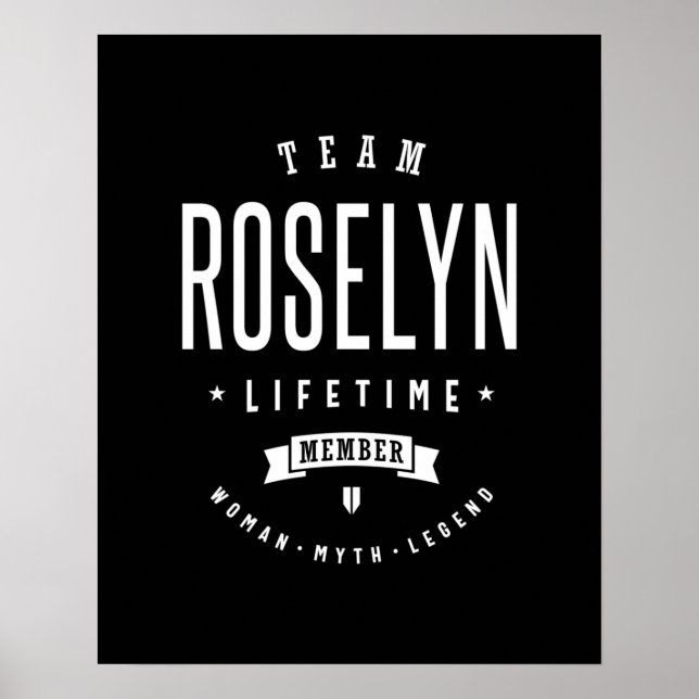 Affiche Roselyn Nom personnalisé Anniversaire (Devant)