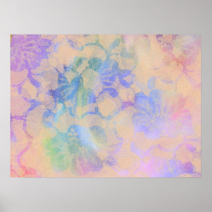 Affiche Roses Abstraits Dans Les Couleurs Pastel