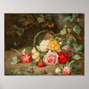 Affiche Roses dans un panier - Josef Neugebauer