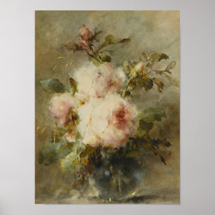 Affiche Roses dans un vase par Margaretha Roosenboom