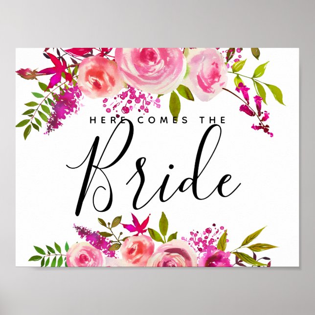 Affiche roses de cristal ici vient la mariée (Devant)