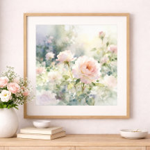 Roses de jardin rose fardé