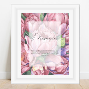 Affiche Roses de pivoine - souvenirs avec la mariée
