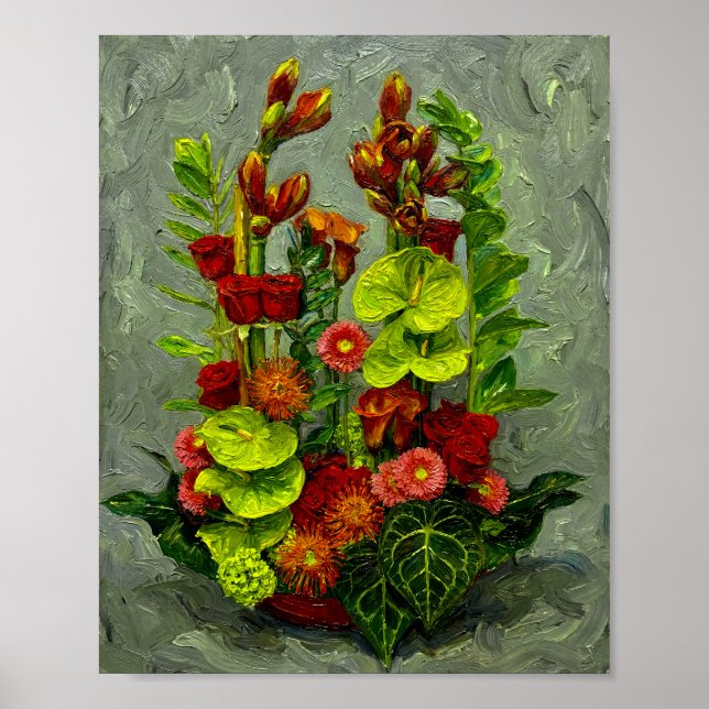 Affiche Roses de Van Gogh et autres fleurs (Devant)