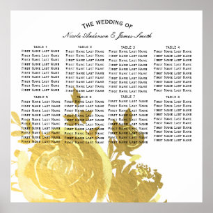 Affiche Roses Dorées Faux Feuille Élégant Moderne Floral S