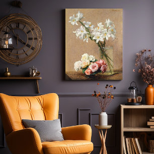 Affiche Roses et lys