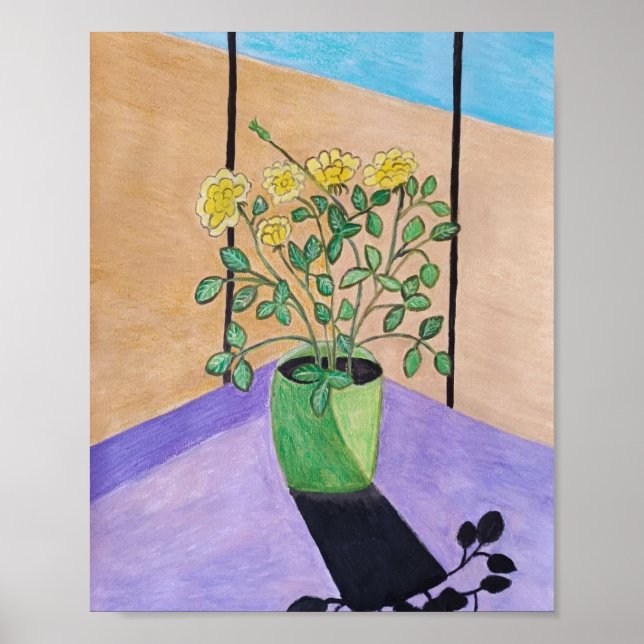 Affiche Roses jaunes (Devant)