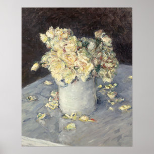 Affiche Roses jaunes dans un vase par Caillebott Impressio