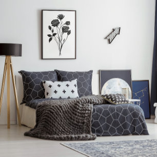 Affiche Roses minimalistes d'encre Abstrait d'art floral e