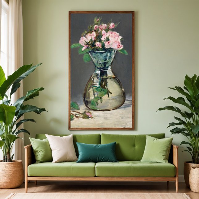 Affiche Roses mousseuses dans un vase (Créateur téléchargé)