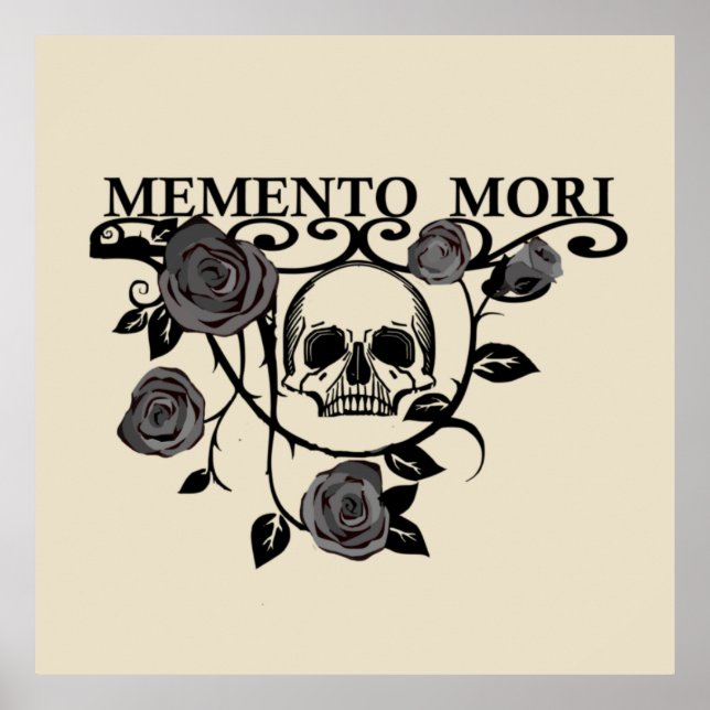 Affiche Roses noirs Memento mori (Devant)