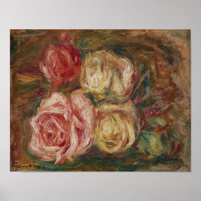 Affiche Roses par Renoir (Devant)