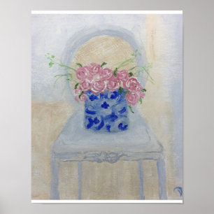 Affiche Roses rose-chaud Ginger Jar Art Imprimer