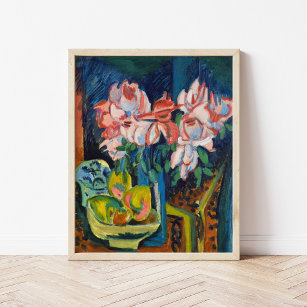 Affiche Roses rose   Ernst Ludwig Kirchner