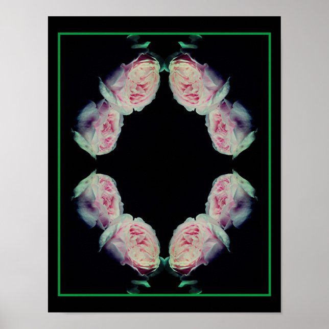 Affiche Roses roses Abstraites (Devant)
