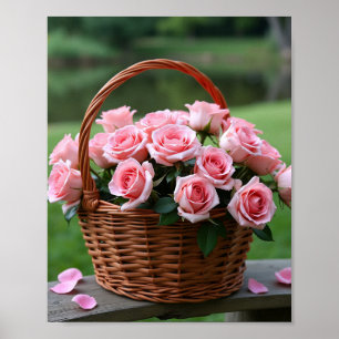 Affiche roses roses belles