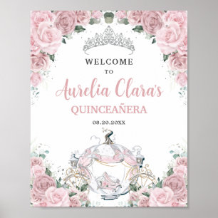 Affiche Roses Roses Roses en Rose Doux Princesse Carrosse 