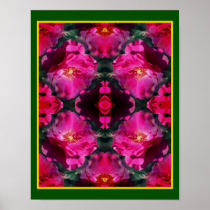Affiche Roses roses roses Florales Art Abstrait