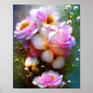 Affiche Roses roses vibrantes