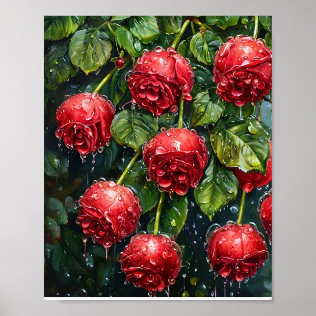 Affiche Roses rouges (Devant)