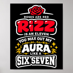 Affiche Roses sont rouges six sept Brainrot Saint Valentin