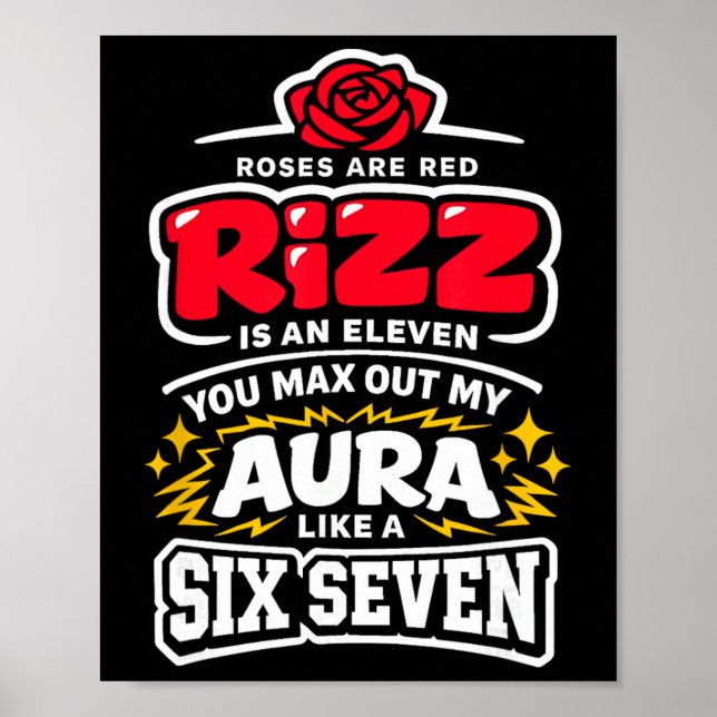 Affiche Roses sont rouges six sept Brainrot Saint Valentin (Devant)