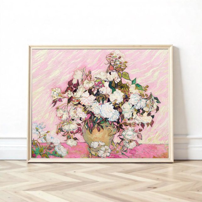 Affiche Roses vintages dans un vase, Van Gogh (Créateur téléchargé)