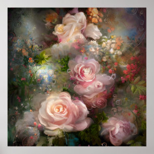 Affiche Roses vintages Roses Roses Roses Roses Douces Pein