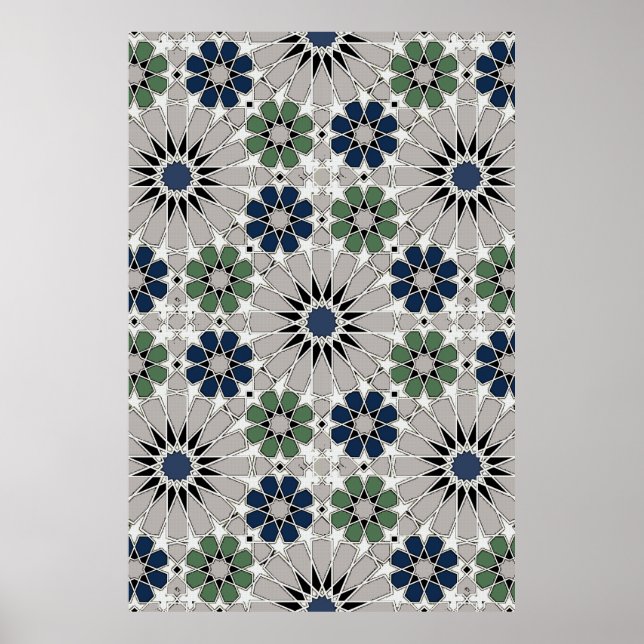 Affiche Rosettes 16s et 8s de style marocain 4 Upscaled (Devant)